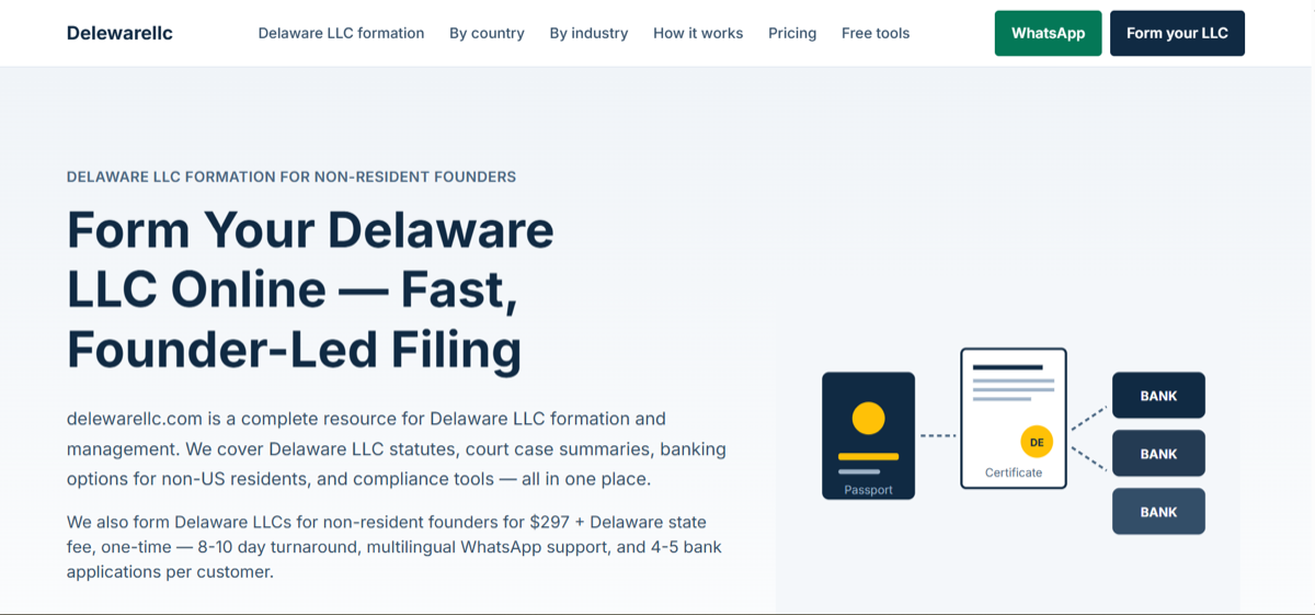 2. DelewareLLC.com, Top 10 LLC Formation Service Companies for Delaware in 2026