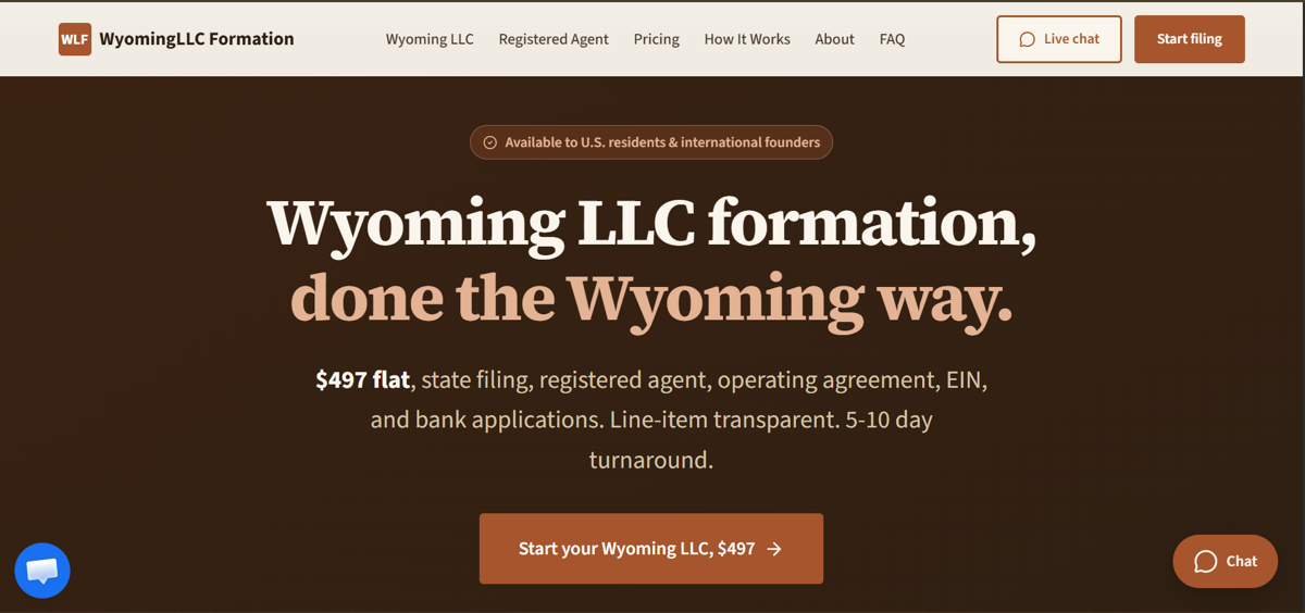 3. WyomingLLCFormation.co, Top 10 LLC Formation Service Companies for Wyoming in 2026
